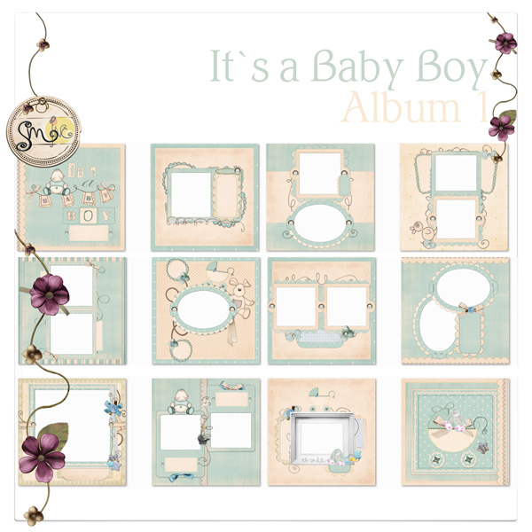 Photo Book Template - Baby Boy Album