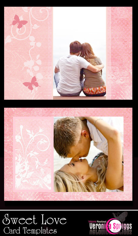 Sweet Love Greeting Cards Template