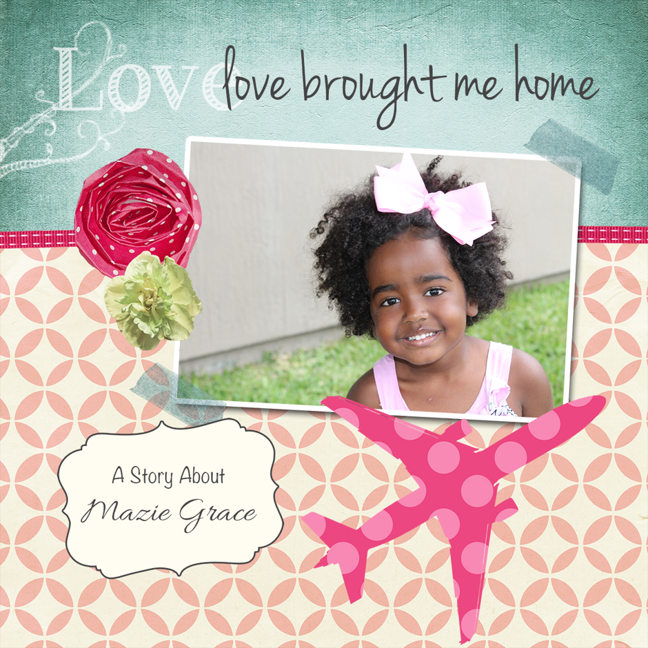 Love Brought Me Home: Pink and Pretty International Adoption Template