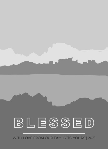 1-Up Full Bleed + Blessed Greeting (White)
