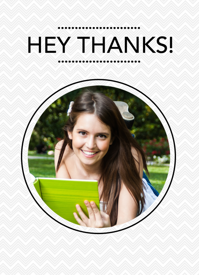 Hey Thanks! Card Template