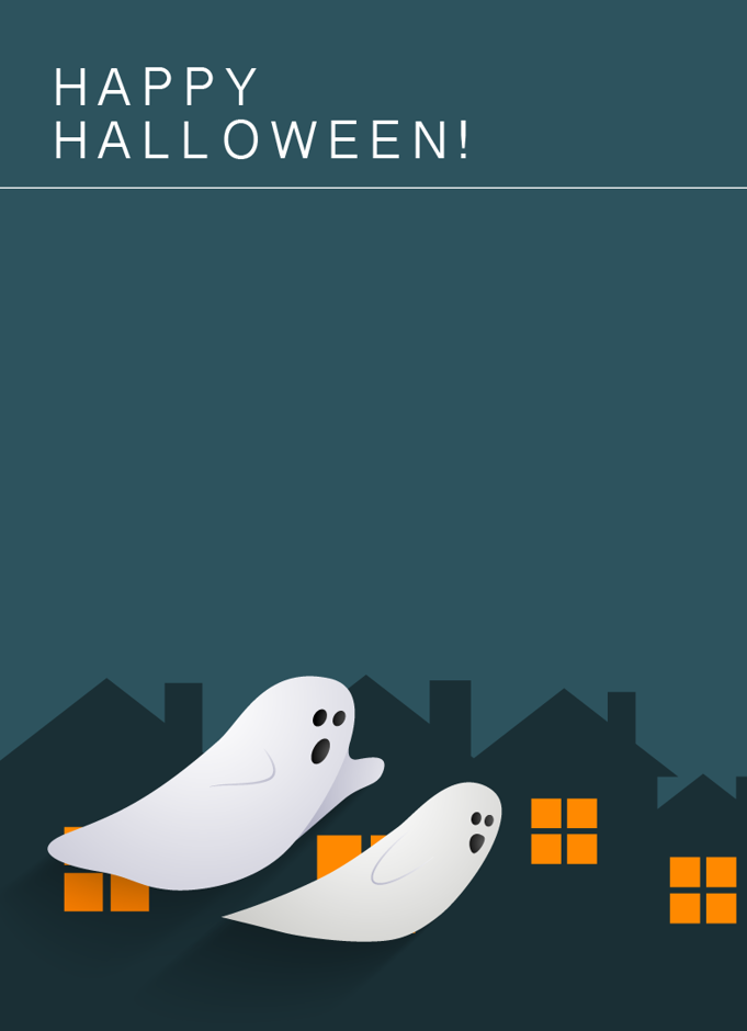 Halloween City Illustration Template