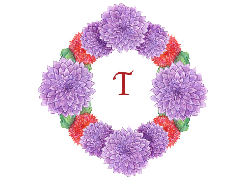 Floral Landscape Stationary  Template