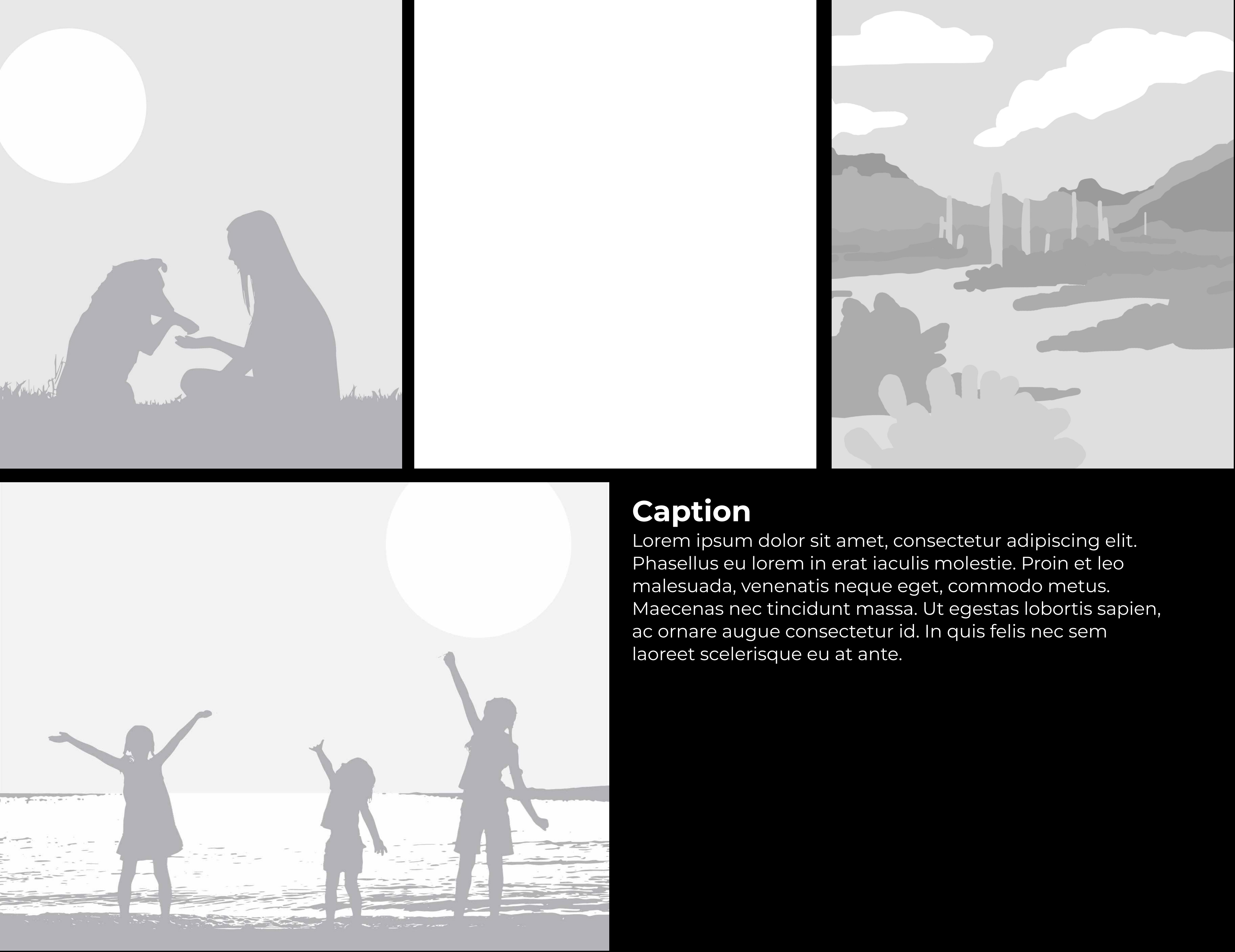 4-Up 3 over 1 + Caption