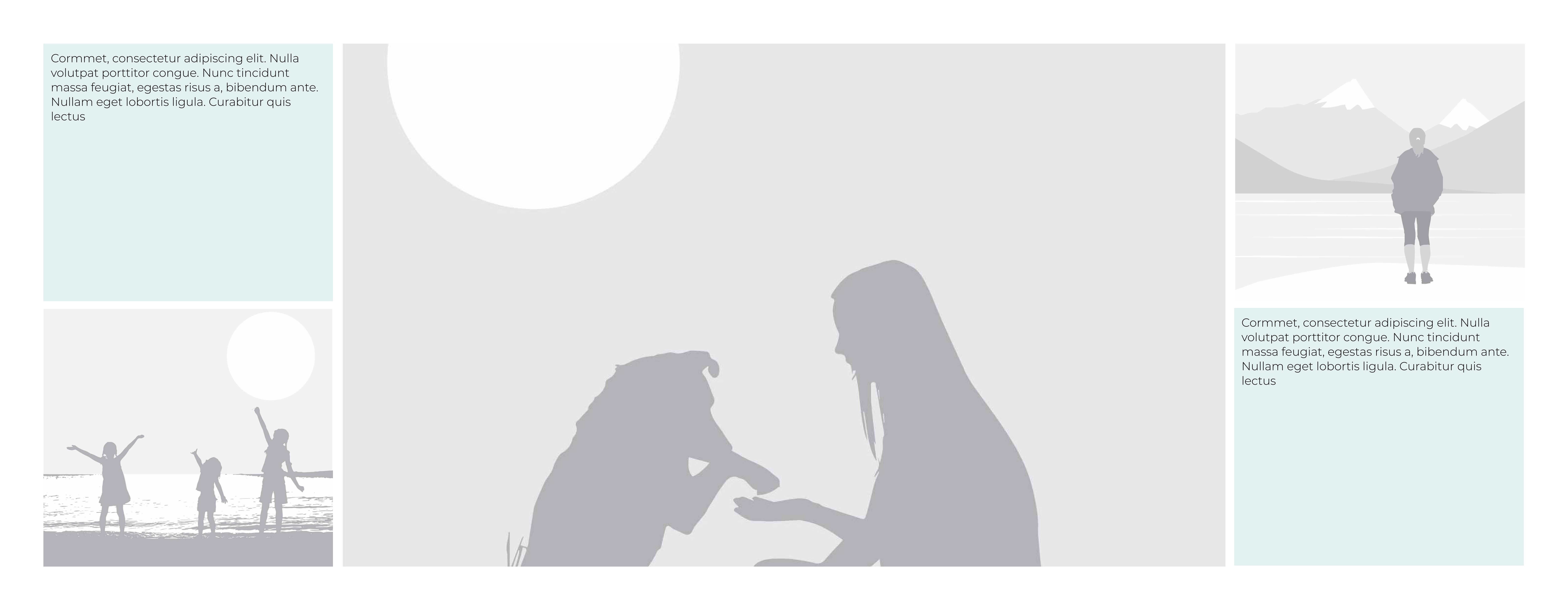 4-Up Spread + 2 Small Outer + 2 Boxes