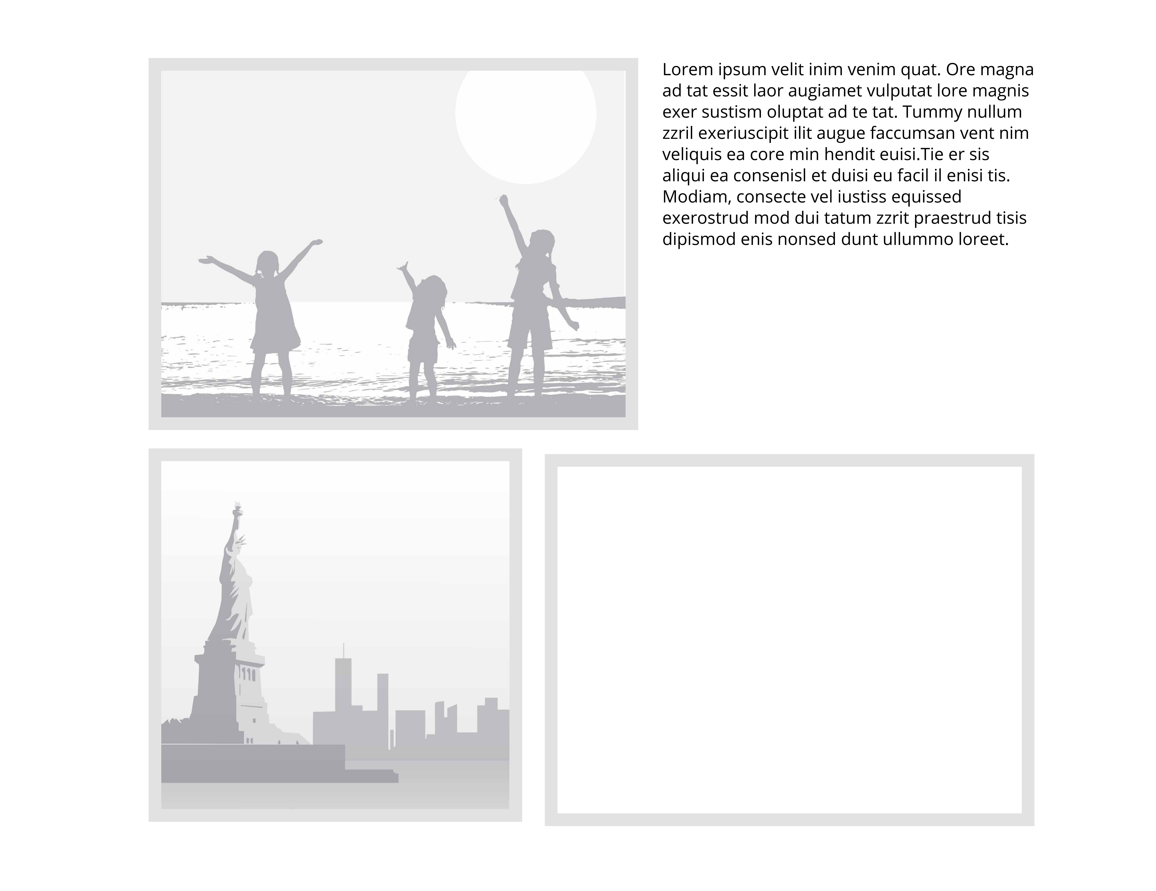 3-Up Landscape+Square Text Up Right