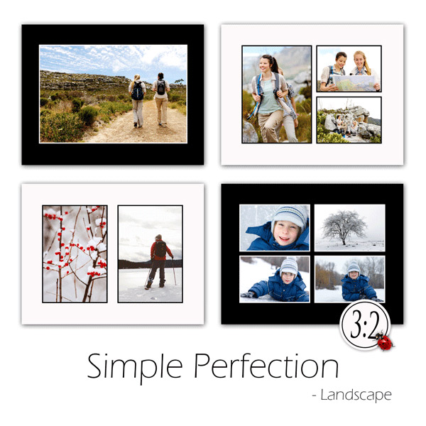 Photo Book Template Simple Perfection Landscape 3 2 Photos Quick Album Photobooks Pro