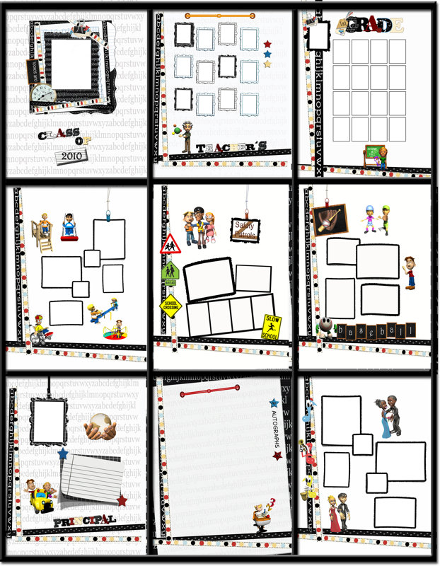Photo Book Template: Yearbook School Days Template - photobooks.pro
