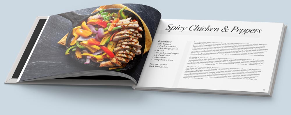Cook Book designed in Professional Software